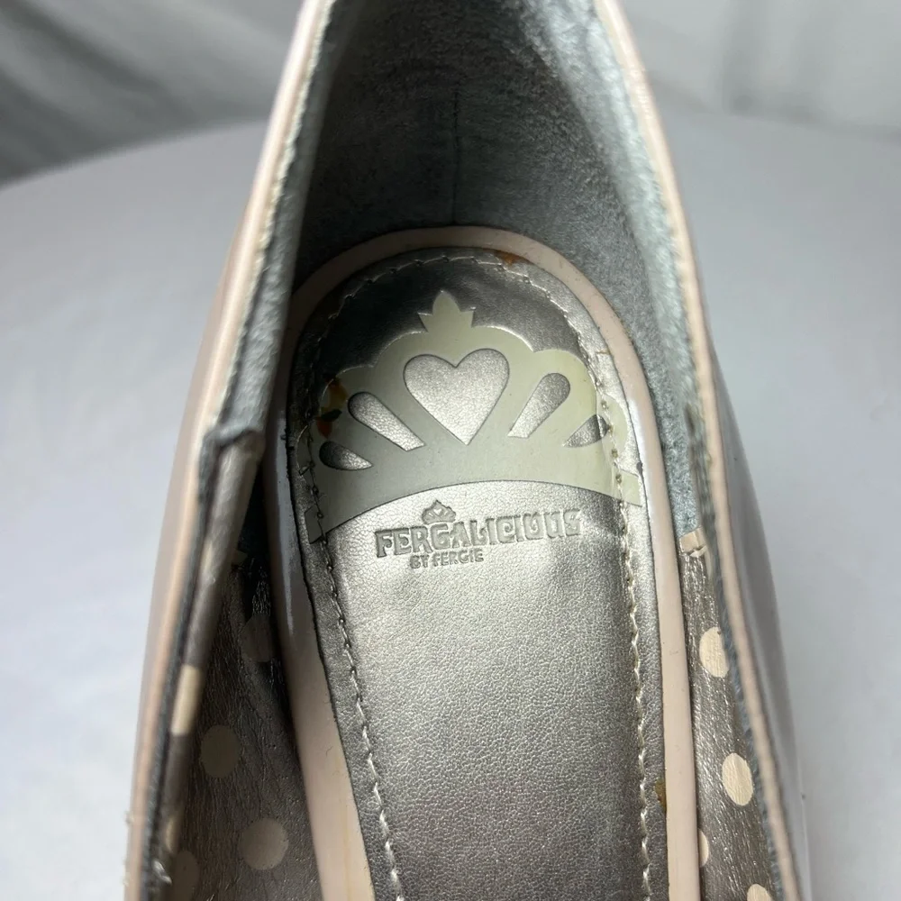 Fergalicious by Fergie Nude Patent Leather Pumps - Size 9